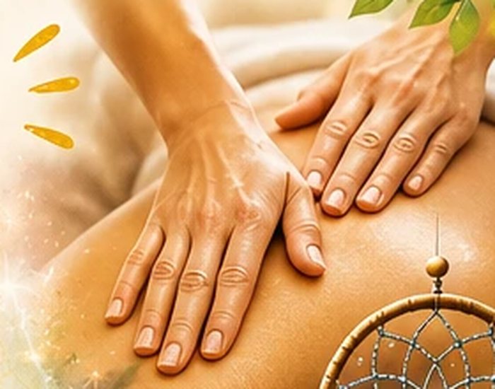 Massage du dos à l'huile